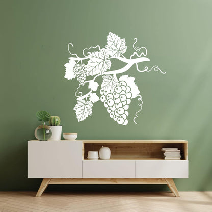 Grape Branch Vine Berries Alcohol Winery Engraving Decals Window Decals