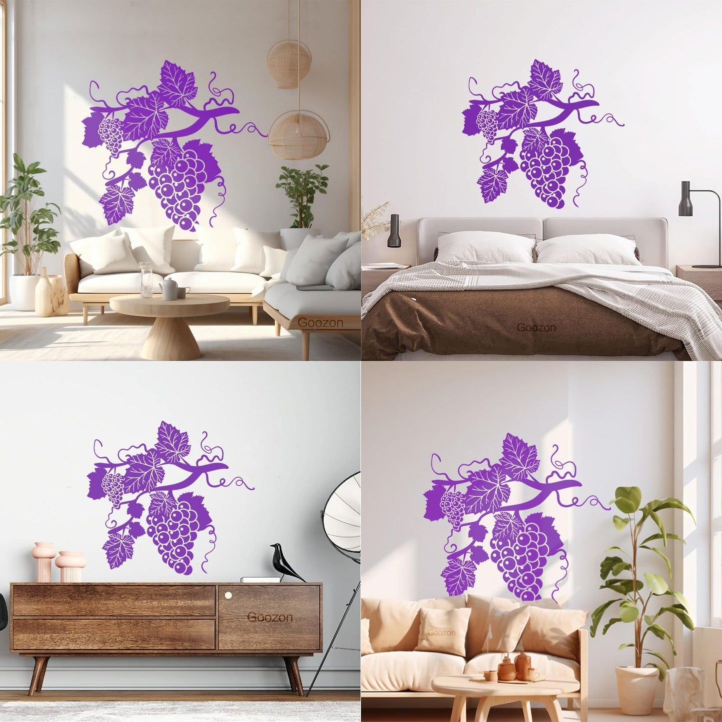 Grape Branch Vine Berries Alcohol Winery Engraving Decals Window Decals