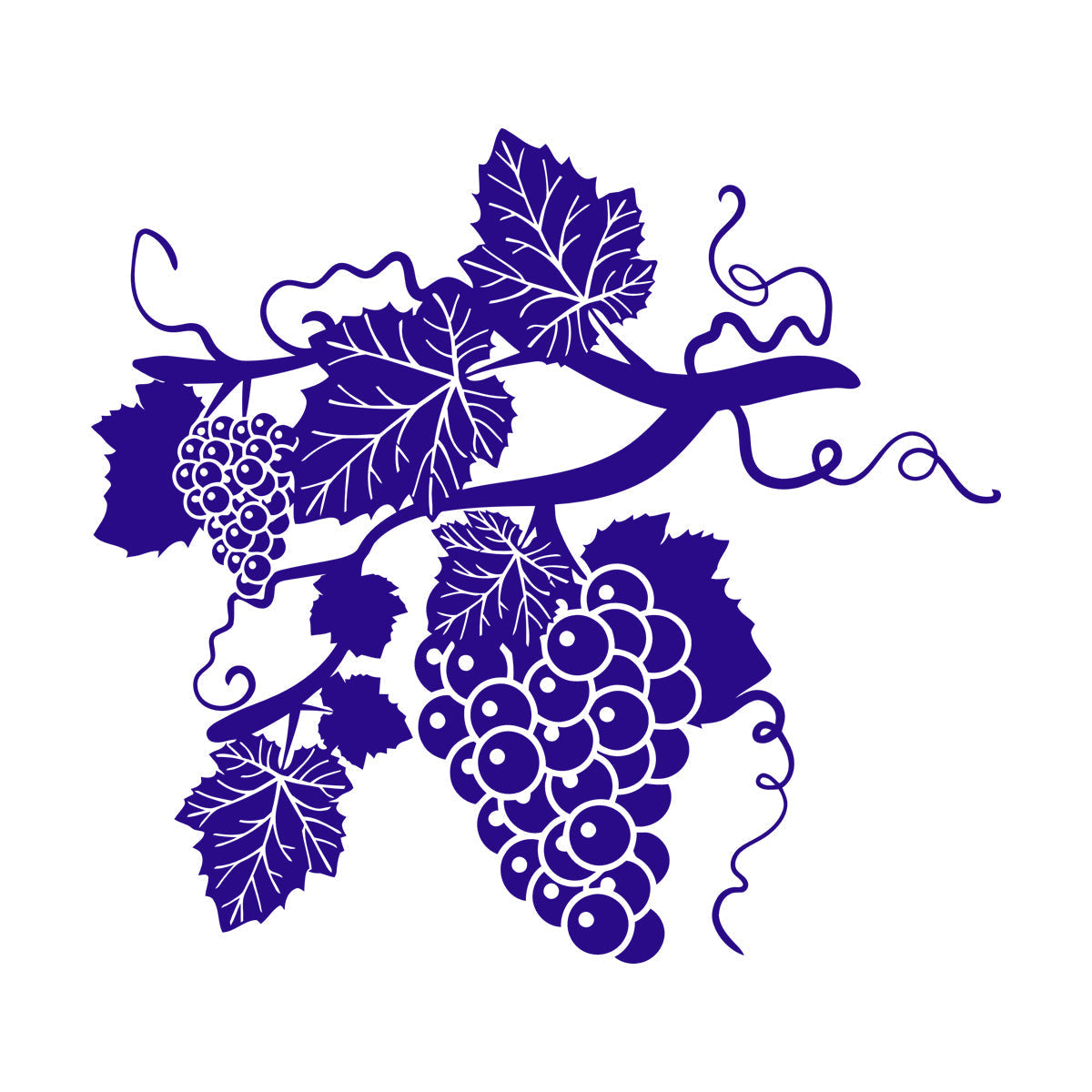 Grape Branch Vine Berries Alcohol Winery Engraving Decals Window Decals