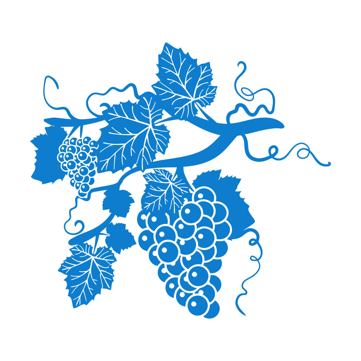 Grape Branch Vine Berries Alcohol Winery Engraving Decals Window Decals