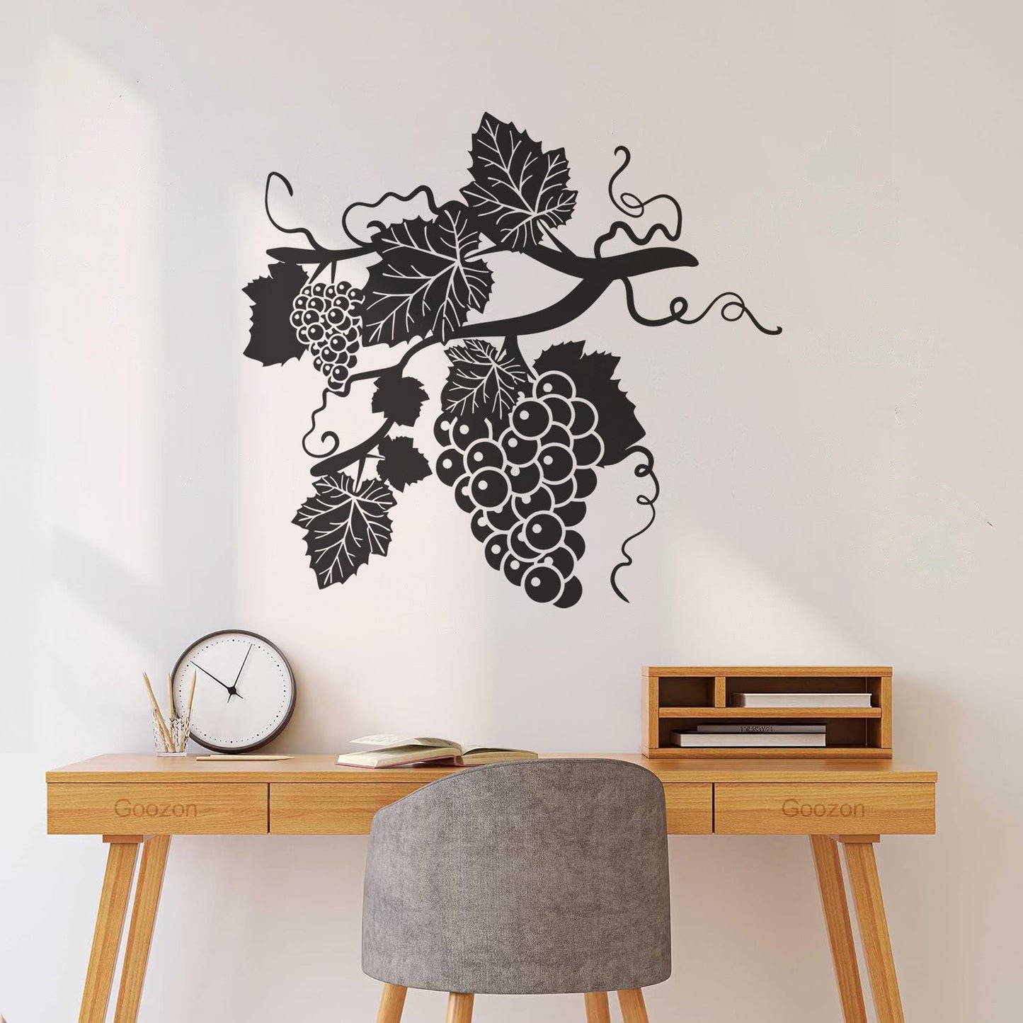 Grape Branch Vine Berries Alcohol Winery Engraving Decals Window Decals