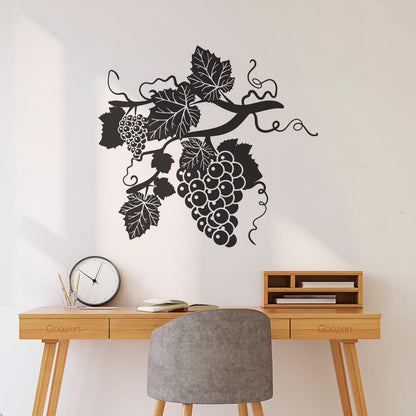 Grape Branch Vine Berries Alcohol Winery Engraving Decals Window Decals
