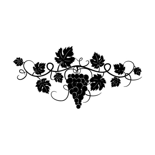 Wall Vinyl Sticker Decor Grape Branch Vine Berries Winery Wine Shop Tattoo Culture