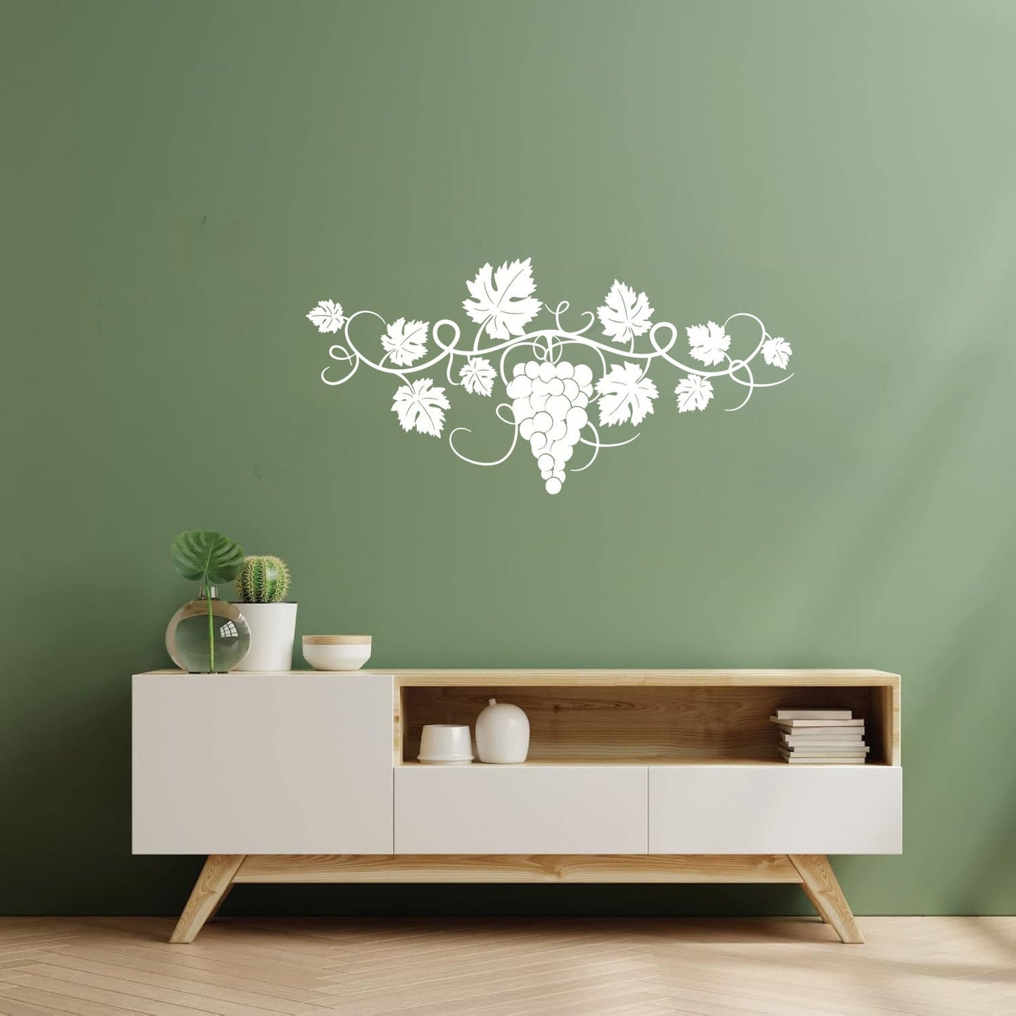 Wall Vinyl Sticker Decor Grape Branch Vine Berries Winery Wine Shop Tattoo Culture