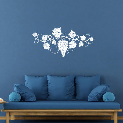 Wall Vinyl Sticker Decor Grape Branch Vine Berries Winery Wine Shop Tattoo Culture