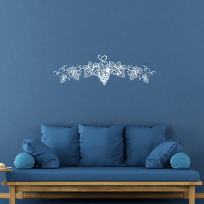 Fine Carving Stickers Grape Branch Vine Berries Wine Shop Removable Without Leaving Glue