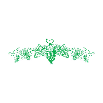 Fine Carving Stickers Grape Branch Vine Berries Wine Shop Removable Without Leaving Glue