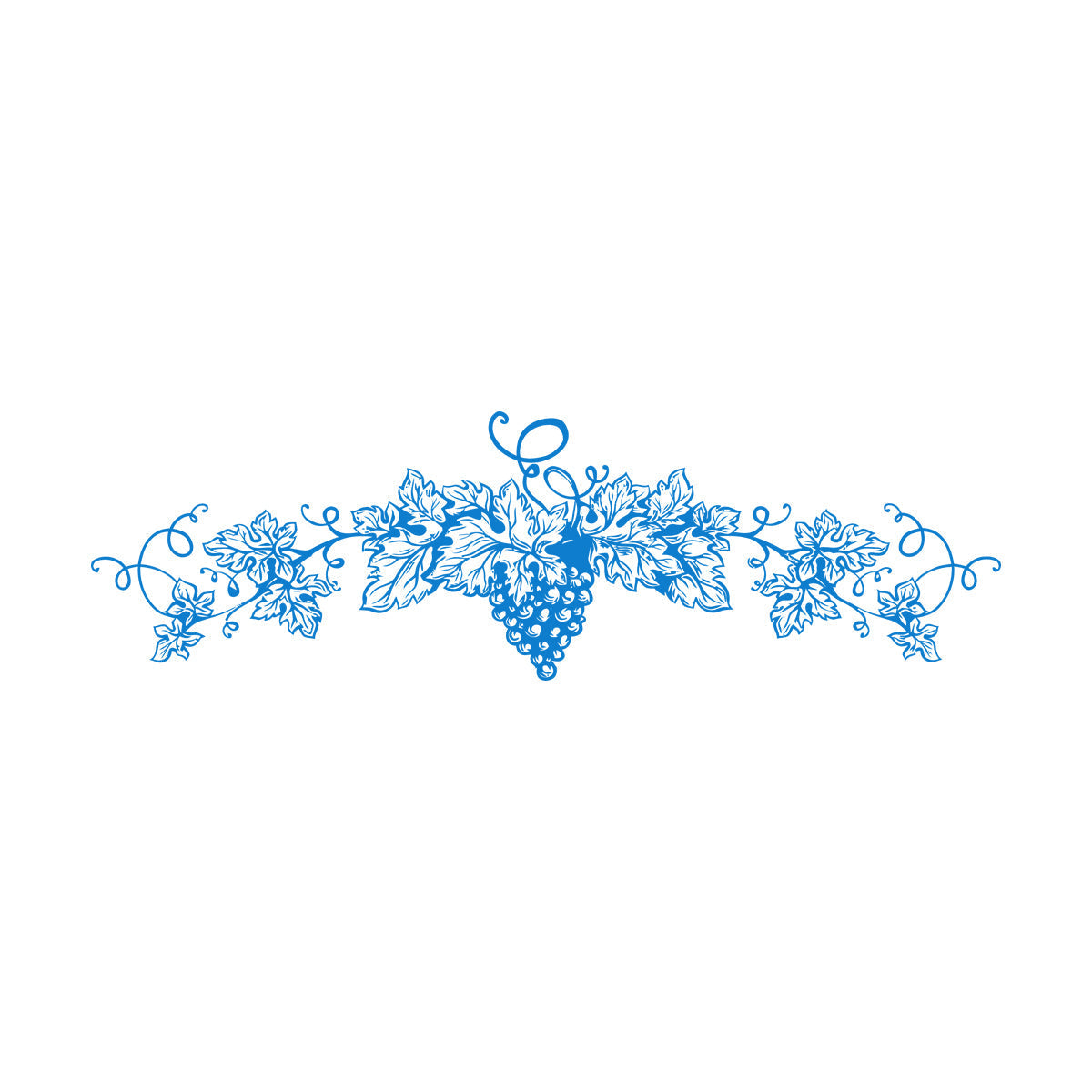 Fine Carving Stickers Grape Branch Vine Berries Wine Shop Removable Without Leaving Glue