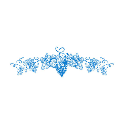 Fine Carving Stickers Grape Branch Vine Berries Wine Shop Removable Without Leaving Glue