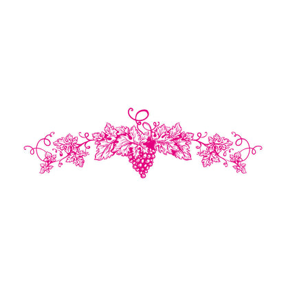 Fine Carving Stickers Grape Branch Vine Berries Wine Shop Removable Without Leaving Glue