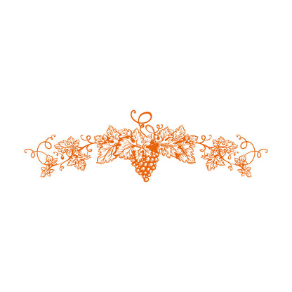 Fine Carving Stickers Grape Branch Vine Berries Wine Shop Removable Without Leaving Glue