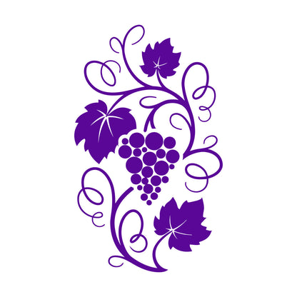 Wall Stickers Grape Branch Vine Berries Wine Shop Kitchen Self Adhesive