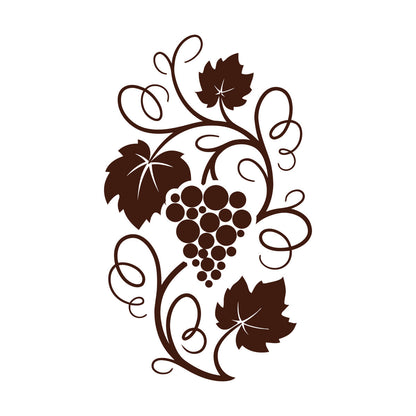 Wall Stickers Grape Branch Vine Berries Wine Shop Kitchen Self Adhesive