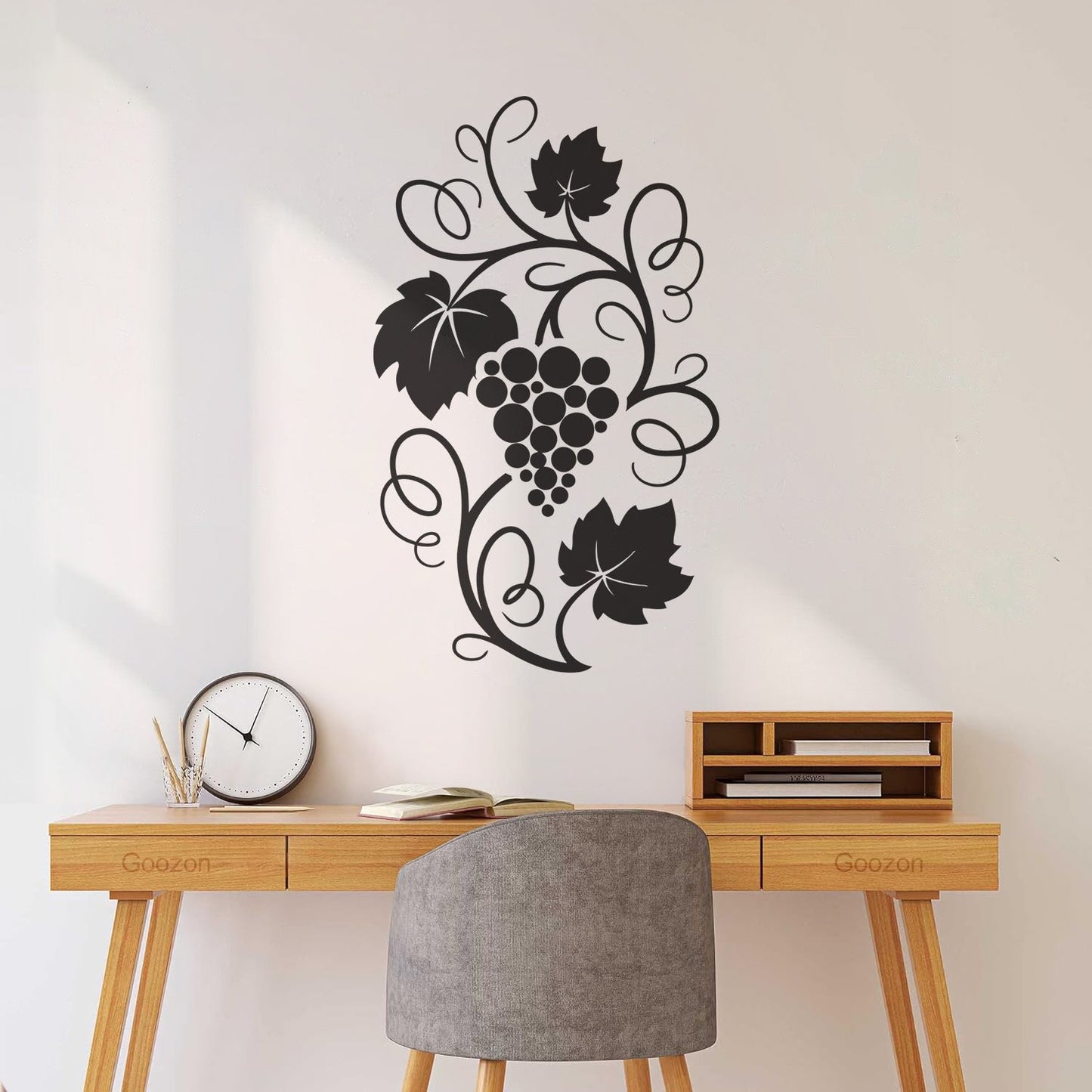 Wall Stickers Grape Branch Vine Berries Wine Shop Kitchen Self Adhesive