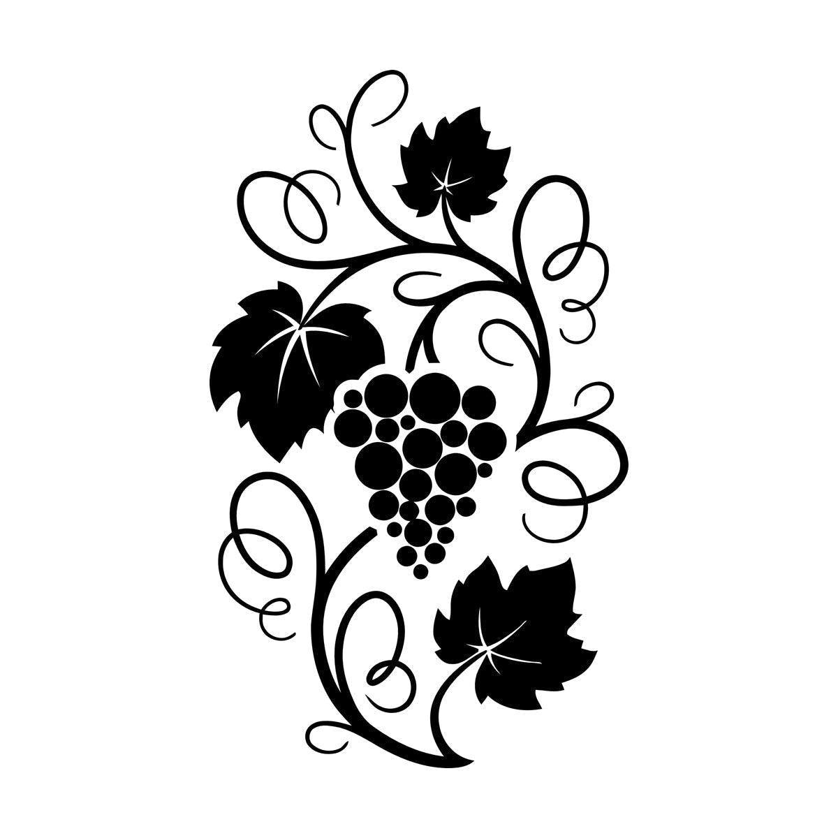 Wall Stickers Grape Branch Vine Berries Wine Shop Kitchen Self Adhesive