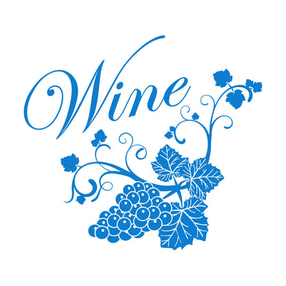 Fine Carving Decals Grape Branch Vine Berries Wine Shopstore Do Not Damage The Wall Surface
