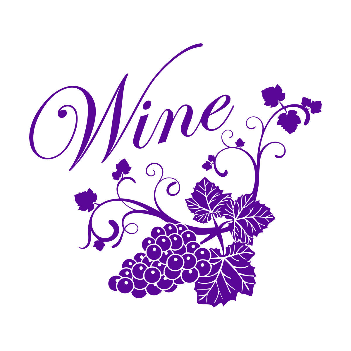 Fine Carving Decals Grape Branch Vine Berries Wine Shopstore Do Not Damage The Wall Surface