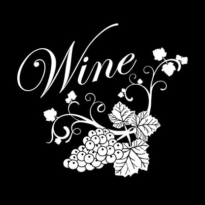 Fine Carving Decals Grape Branch Vine Berries Wine Shopstore Do Not Damage The Wall Surface