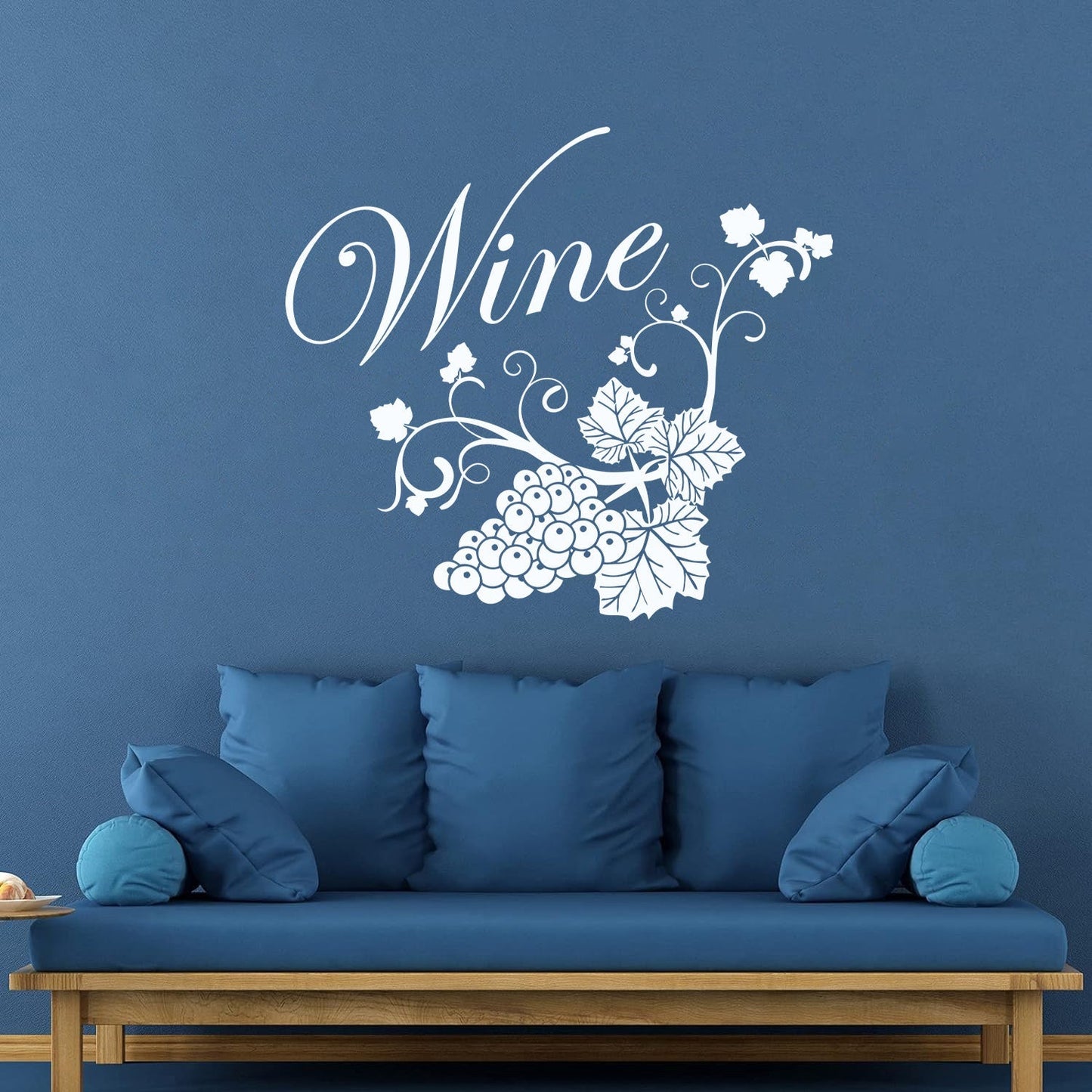 Fine Carving Decals Grape Branch Vine Berries Wine Shopstore Do Not Damage The Wall Surface