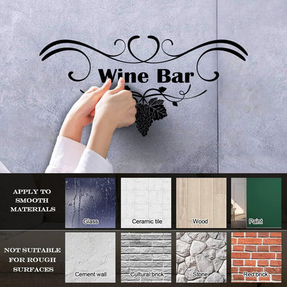 Grape Branch Vine Wine Shop Restaurant Vinyl Art Sticker Multi Color Selection