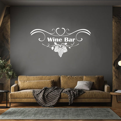 Grape Branch Vine Wine Shop Restaurant Vinyl Art Sticker Multi Color Selection