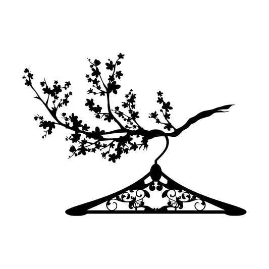 Lettering Decals Hanger Branch Clothes Shop Wardrobe Easy Installation