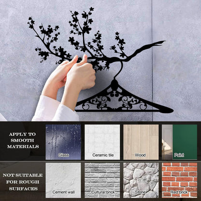 Lettering Decals Hanger Branch Clothes Shop Wardrobe Easy Installation