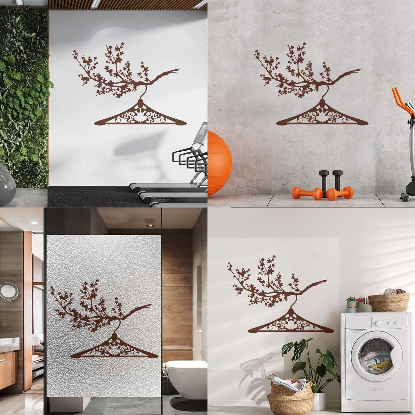 Lettering Decals Hanger Branch Clothes Shop Wardrobe Easy Installation