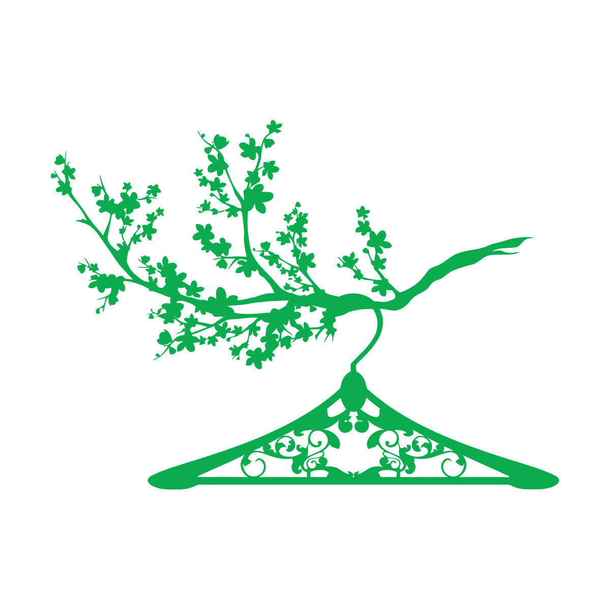 Lettering Decals Hanger Branch Clothes Shop Wardrobe Easy Installation