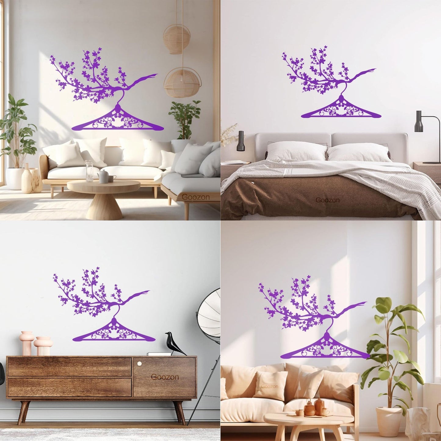Lettering Decals Hanger Branch Clothes Shop Wardrobe Easy Installation