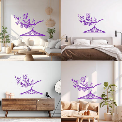 Lettering Decals Hanger Branch Clothes Shop Wardrobe Easy Installation