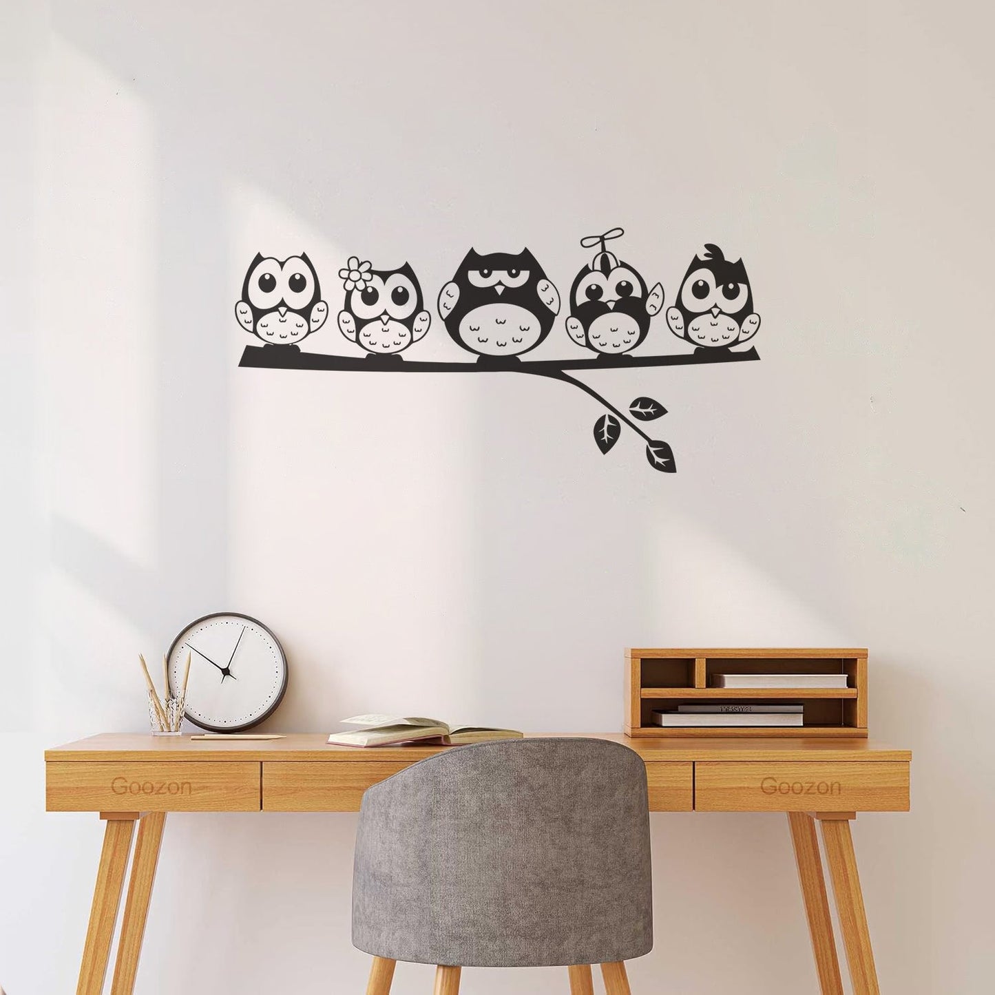 Vinyl Wall Stickers Nursery Owls Branch Birds Animals Children'S Playroom Art Mural Painting