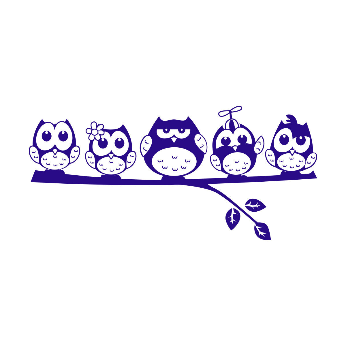 Vinyl Wall Stickers Nursery Owls Branch Birds Animals Children'S Playroom Art Mural Painting