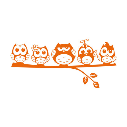 Vinyl Wall Stickers Nursery Owls Branch Birds Animals Children'S Playroom Art Mural Painting