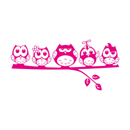 Vinyl Wall Stickers Nursery Owls Branch Birds Animals Children'S Playroom Art Mural Painting