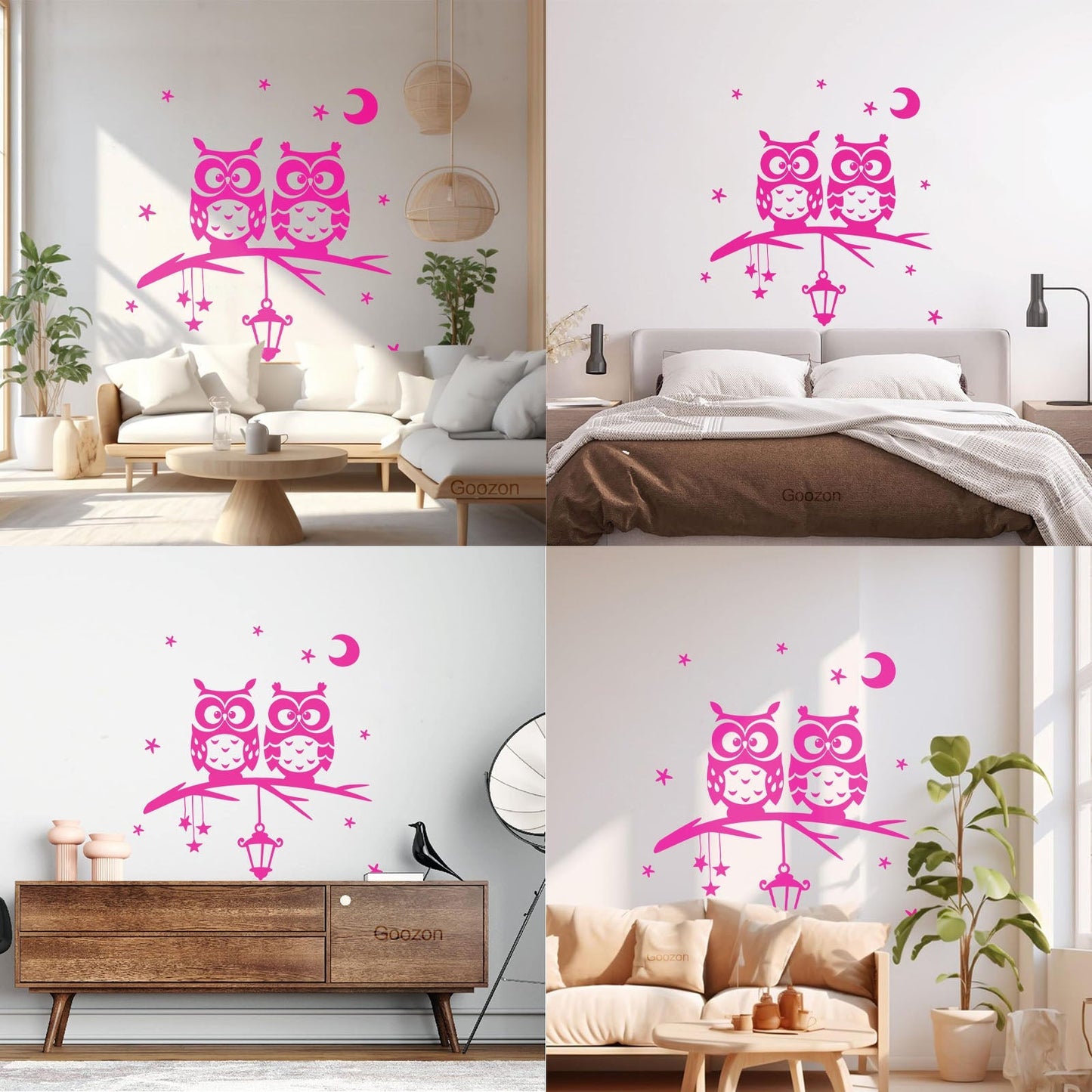 Owl Moon Stars Branch Nursery Dreams Wall Stickers Paster Paper Can Modify And Add Information