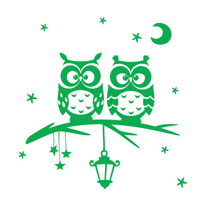 Owl Moon Stars Branch Nursery Dreams Wall Stickers Paster Paper Can Modify And Add Information