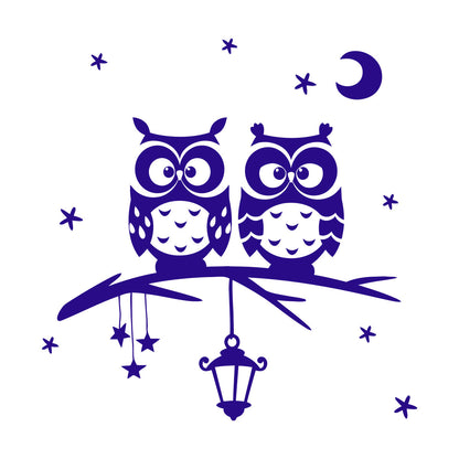 Owl Moon Stars Branch Nursery Dreams Wall Stickers Paster Paper Can Modify And Add Information