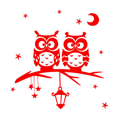 Owl Moon Stars Branch Nursery Dreams Wall Stickers Paster Paper Can Modify And Add Information