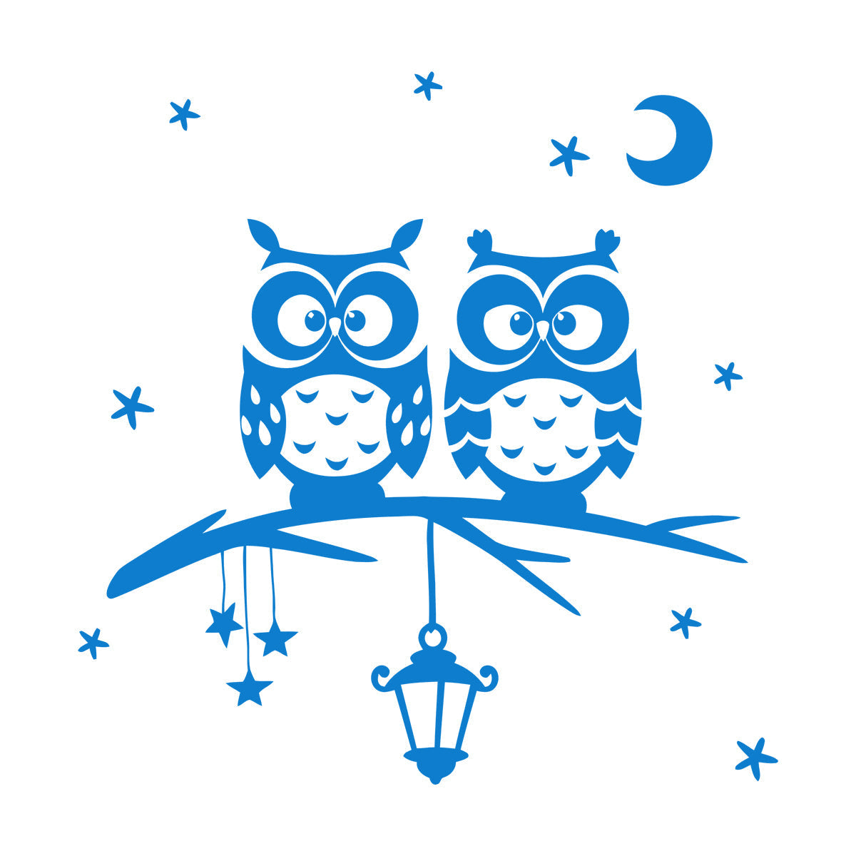Owl Moon Stars Branch Nursery Dreams Wall Stickers Paster Paper Can Modify And Add Information