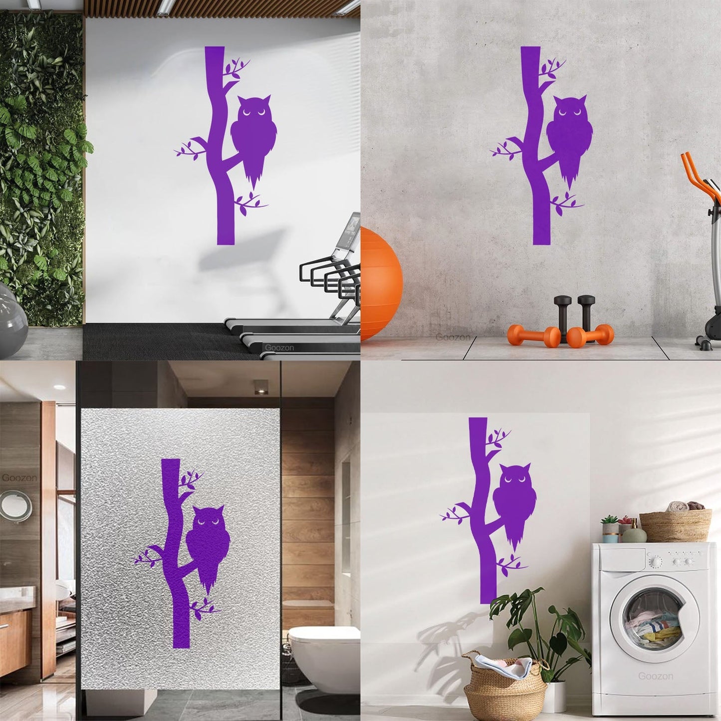 Wall Vinyl Sticker Decor Owl On Branch Forest Bird Kids Art Decoration