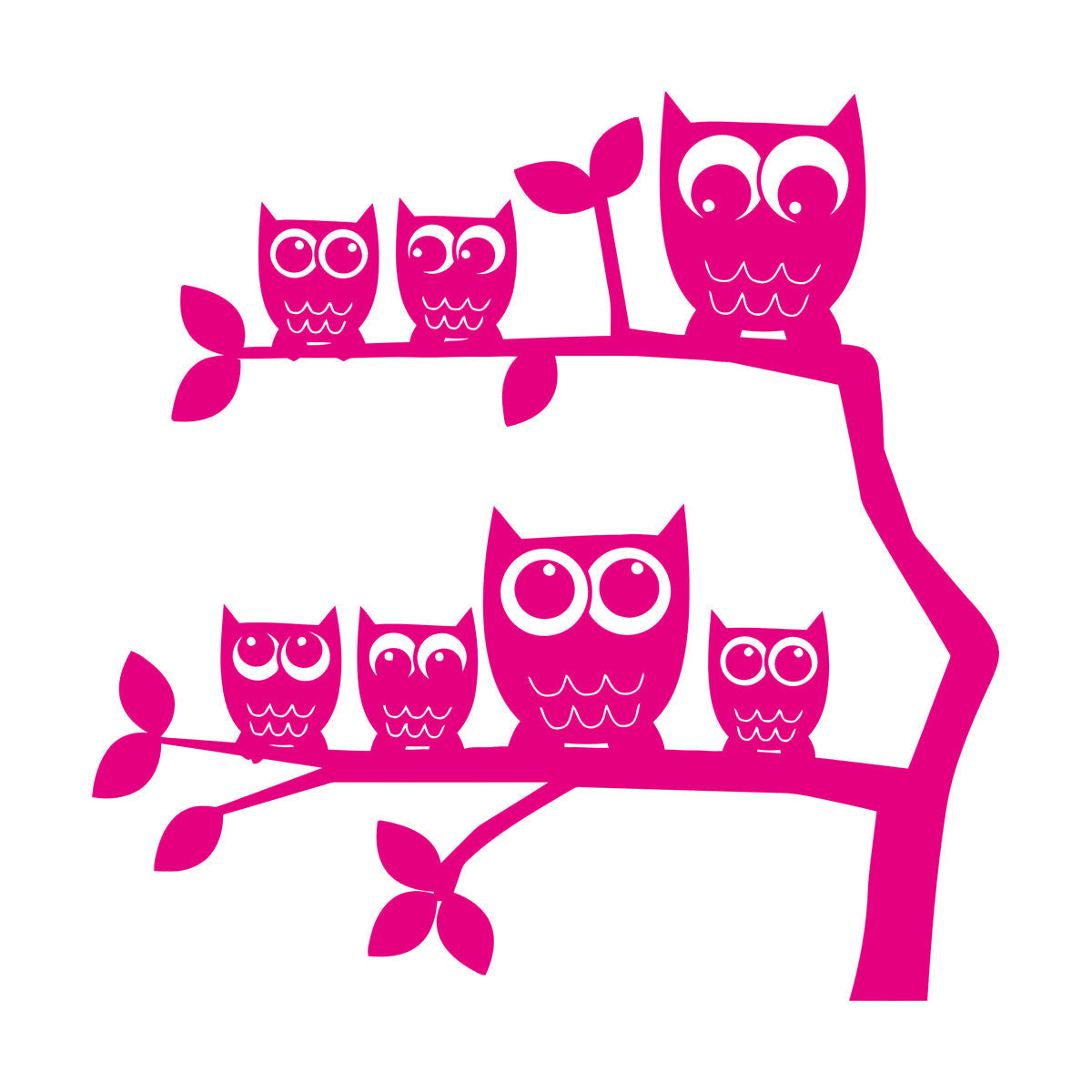 Wall Stickers Owls Branches Kids Creative Ation Idea Nursery Car Body Decoration