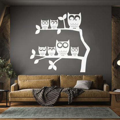 Wall Stickers Owls Branches Kids Creative Ation Idea Nursery Car Body Decoration