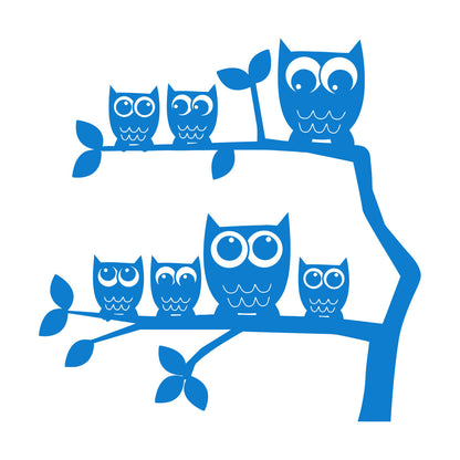Wall Stickers Owls Branches Kids Creative Ation Idea Nursery Car Body Decoration