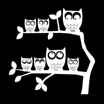 Wall Stickers Owls Branches Kids Creative Ation Idea Nursery Car Body Decoration