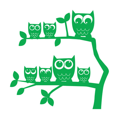 Wall Stickers Owls Branches Kids Creative Ation Idea Nursery Car Body Decoration