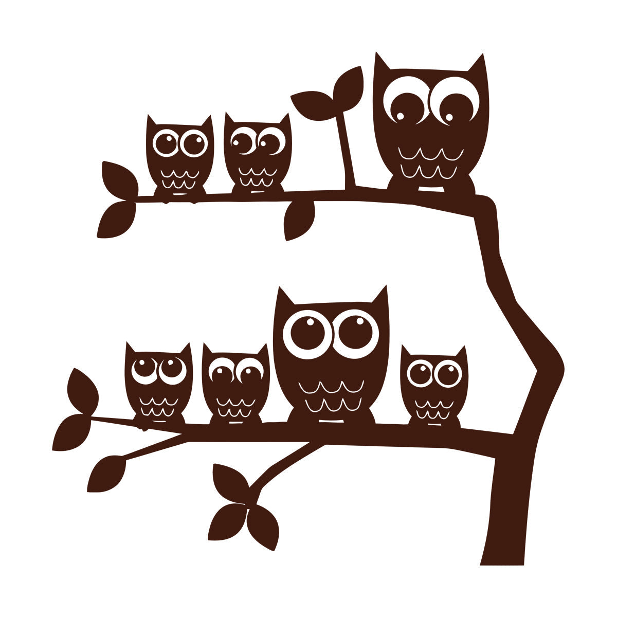 Wall Stickers Owls Branches Kids Creative Ation Idea Nursery Car Body Decoration