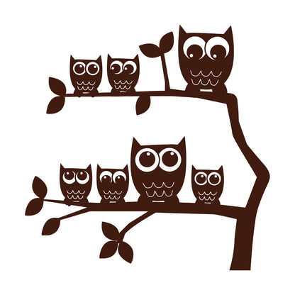 Wall Stickers Owls Branches Kids Creative Ation Idea Nursery Car Body Decoration