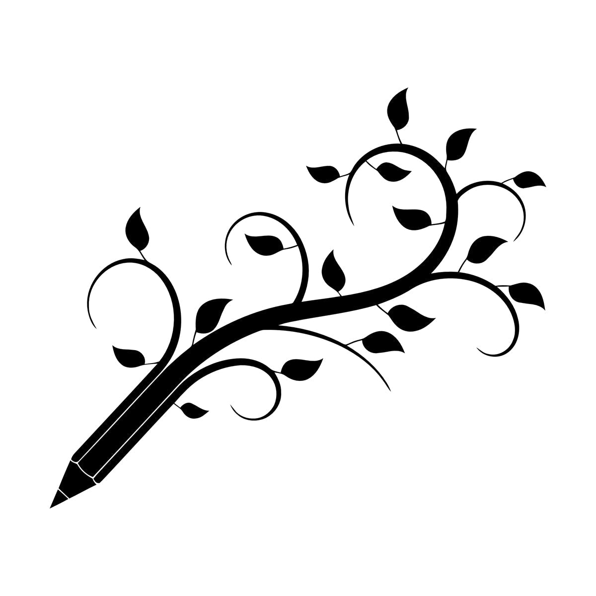 Fine Carving Decals Pencil Tree Branch Children'S Playroom Ation Window Decals