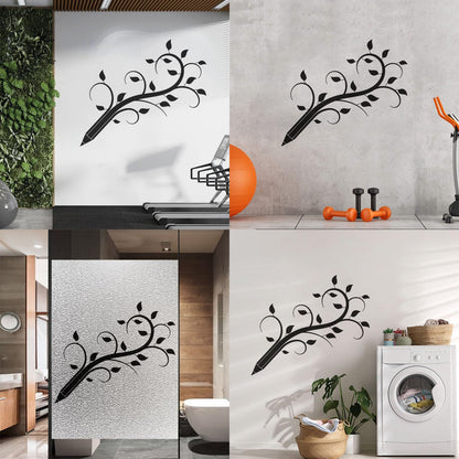 Fine Carving Decals Pencil Tree Branch Children'S Playroom Ation Window Decals